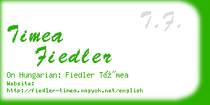 timea fiedler business card